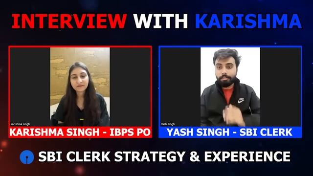 SBI CLERK Topper Yash Singh Strategy Revealed | Work Pressure in Sbi? Interview with Karishma Singh смотреть онлайн