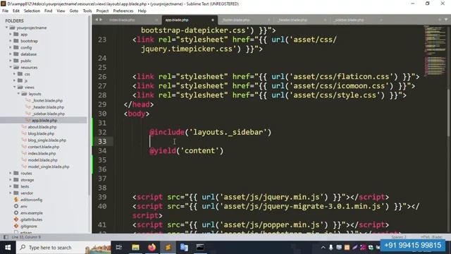 #9- How To laravel layouts app include sidebar, header and footer integration in Laravel 10 смотреть онлайн