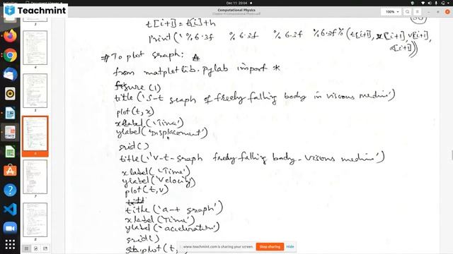 16. Python-Freely falling body in Viscous Medium смотреть онлайн