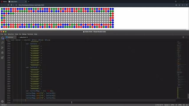 Kids LED in browser with javascript #8 - render letters/sentence смотреть онлайн