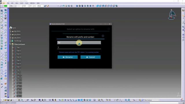 Rename Catia V5 elements смотреть онлайн