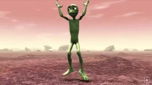 Зеленый человечек (лягушка)танцует