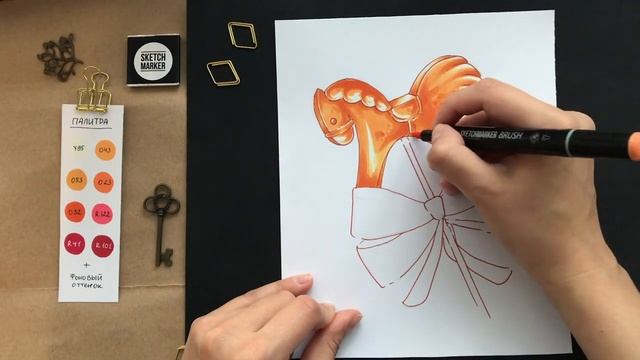 КАК НАРИСОВАТЬ ЛЕДЕНЕЦ НА ПАЛОЧКЕ · ВИДЕОУРОК · Скетчинг спиртовыми маркерами смотреть онлайн