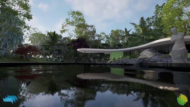 CASA DAS CANOAS: modeled with VisualARQ and Lands Design in Rhino смотреть онлайн