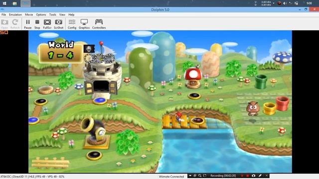 New Super Mario Bros Wii - Dolphin 5.0 Test Game on Intel HD CPU i3-2330m 4GB RAM смотреть онлайн