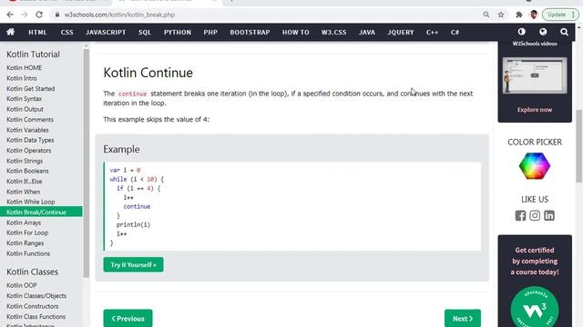 Pemrograman Kotlin - Break and Continue #21 смотреть онлайн