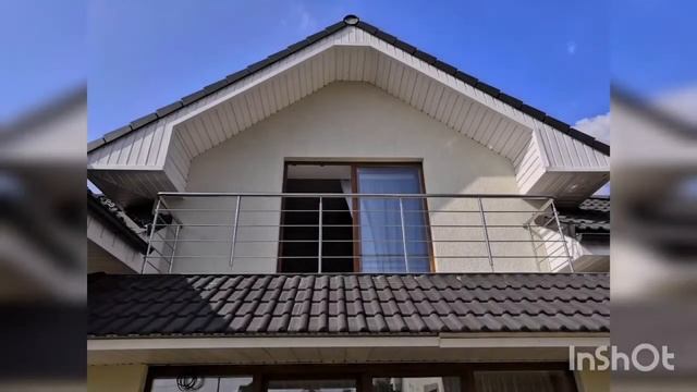 Ограждение балкона из нержавеющей стали 4 ригеля