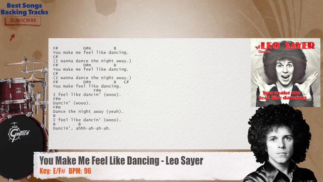 🥁 You Make Me Feel Like Dancing - Leo Sayer Drums Backing Track with chords and lyrics смотреть онлайн