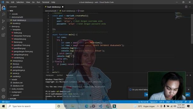 #39 Membuat database dengan MariaDB dan Node.js смотреть онлайн