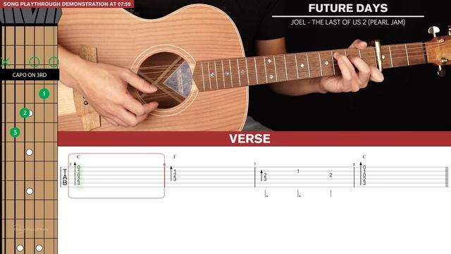 Future Days Guitar Tutorial ? Joel The Last Of Us Part 2 Lesson |Fingerpicking + TABs| смотреть онлайн