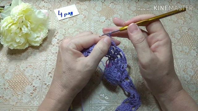 Ажурная летняя кофточка крючком регланом сверху. 1 часть мастер класса.