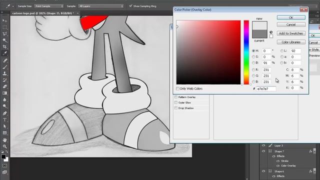 Photoshop Tutorial | Convert Line Drawing into Digital Drawing | Speed Art