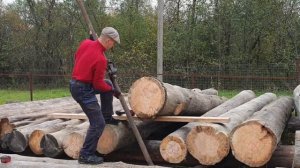 Как поднять бревно в одиночку.
