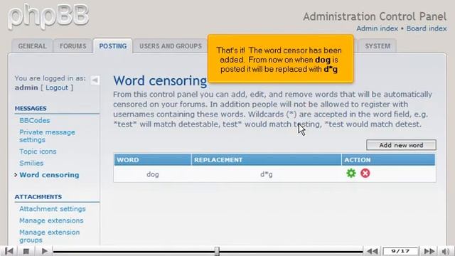 How to use word censoring in phpBB - phpBB Tutorials смотреть онлайн