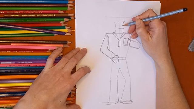 Как нарисовать моряка. Онлайн-школа рисования "Малевашки" смотреть онлайн