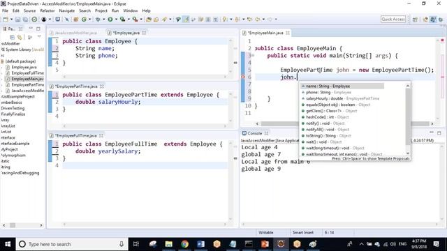 Java Access Modifier смотреть онлайн