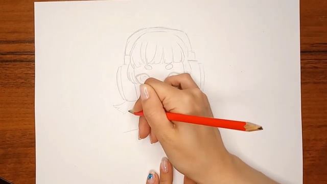 РИСУЕМ ДЕВОЧКУ В НАУШНИКАХ / Как нарисовать лицо поэтапно? смотреть онлайн