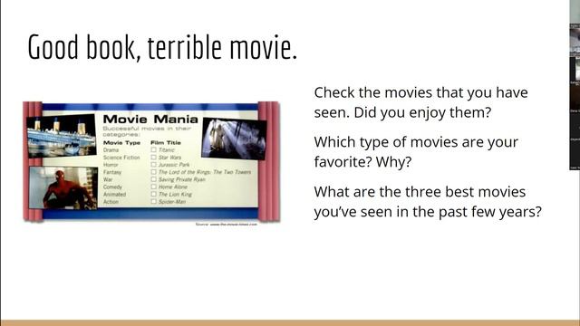 Inglés Corporativo-12092022-Movies Vocabulary смотреть онлайн