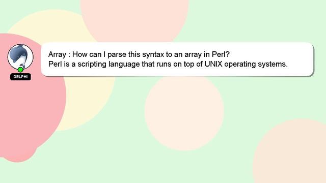 Array : How can I parse this syntax to an array in Perl? смотреть онлайн