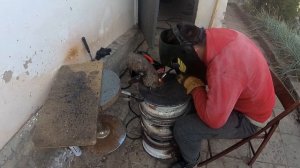 ?Невероятная Буржуйка♨️. ИЗ колесных дисков R13?.