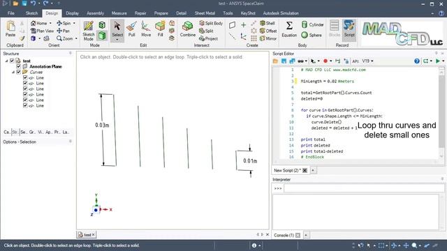 ANSYS SpaceClaim Python Scripting Tutorial смотреть онлайн