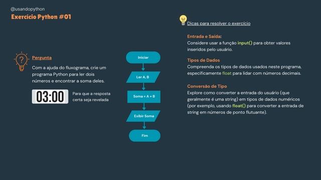 Exercício Python #01: Encontrando a Soma de Dois Números em Python #python смотреть онлайн