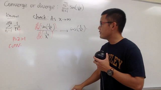 Series of sin(1/n^2), Limit comparison test, calculus 2 tutorial смотреть онлайн