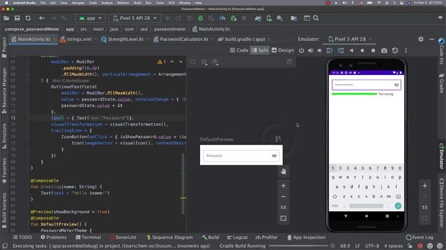Jetpack compose - Ex #3 How to implement password strength indicator? смотреть онлайн