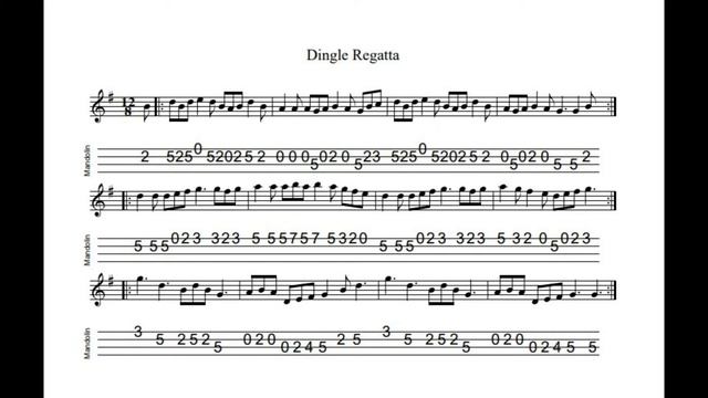 The Dingle Regatta - a 3-part slide in G Major tabbed for mandolin and played by Aidan Crossey смотреть онлайн
