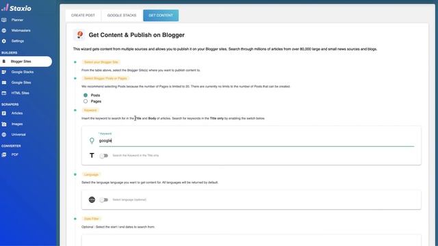 Staxio - News API Connection & Blogger Sites Builder смотреть онлайн