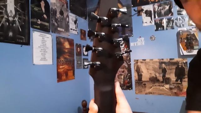 Showing off my modded ibanez meshuggah signature M80M 8 string guitar смотреть онлайн