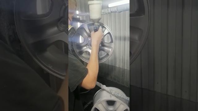 Покрытие полимером порошковая покраска восстановление реставрация дисков R17 Silver +380503203266 смотреть онлайн