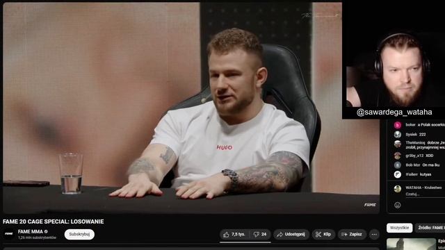 WARDĘGA OGLĄDA LOSOWANIE TURNIEJOWE FAME MMA 20 смотреть онлайн