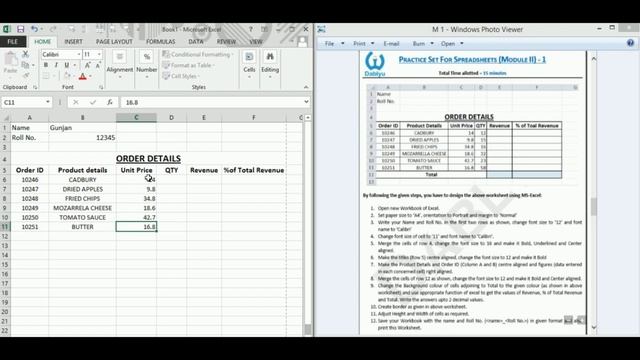 Dablyu Excel Practice Sheet Module 1 For SSC CGL Tier - 4 Helpful For Learning Excel From Basic смотреть онлайн