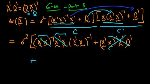 17 - The Gauss-Markov Theorem proof - matrix form - part 3 смотреть онлайн