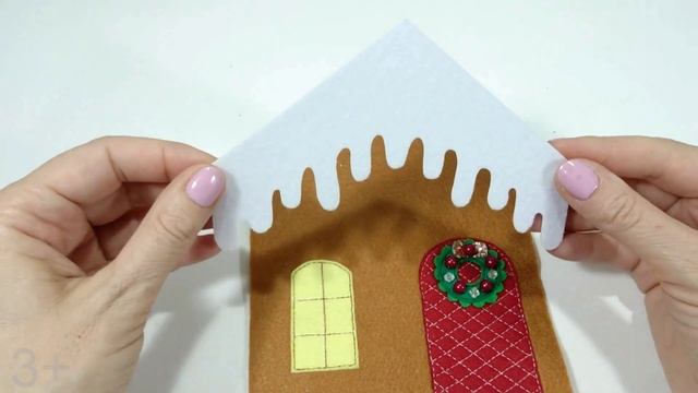 DIY 1 Как сшить КУКОЛЬНЫЙ ДОМИК из фетра ? Пряничный домик своими руками Новогодние поделки смотреть онлайн