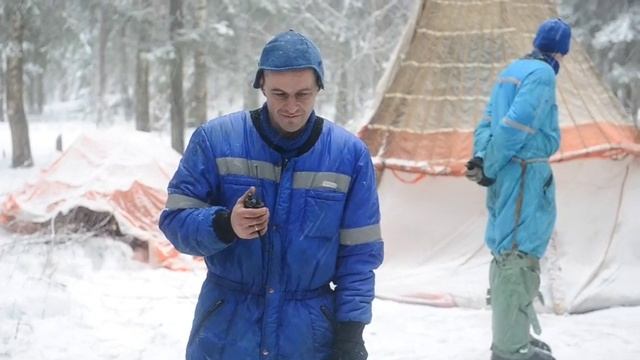 Тренировка космонавтов в лесисто-болотистой местности зимой смотреть онлайн
