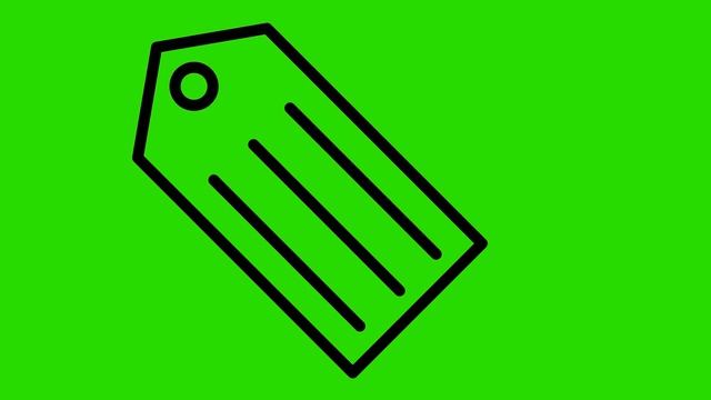 Animated Tag Icon on Green Screen смотреть онлайн