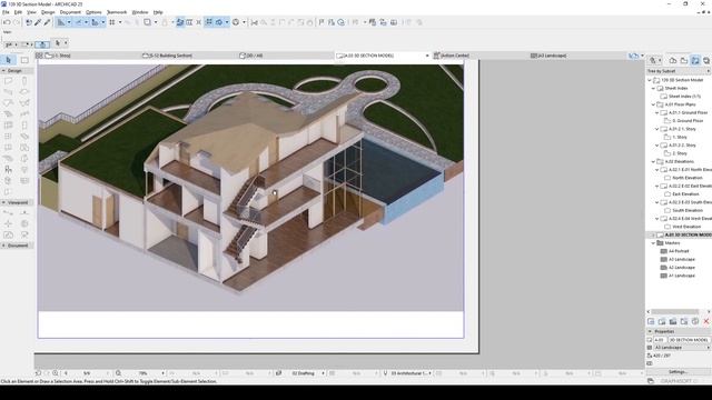 3D Section Model in Archicad 25 смотреть онлайн