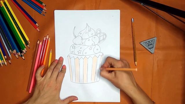 Как нарисовать пирожное. Онлайн-школа рисования "Малевашки" смотреть онлайн