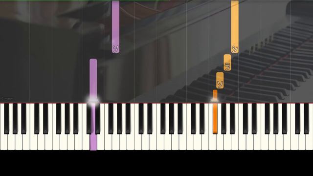 ピアノ 簡単 初心者【人生のメリーゴーランド】黒鍵少なめ ハウルの動く城 もっと簡単に 誰でも弾ける  Piano Tutorial Easy Beginner
