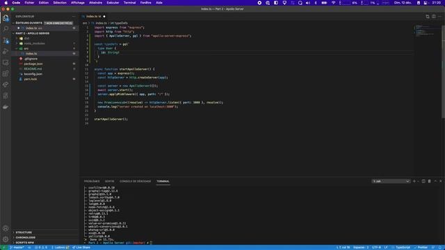 GraphQL API using Apollo Server Express - part 2 смотреть онлайн
