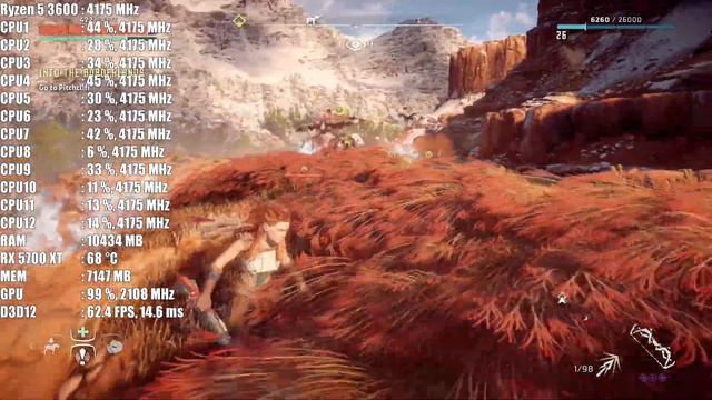 Horizon Zero Dawn - RX 5700 XT + Ryzen 5 3600 - Ultra 1440p смотреть онлайн