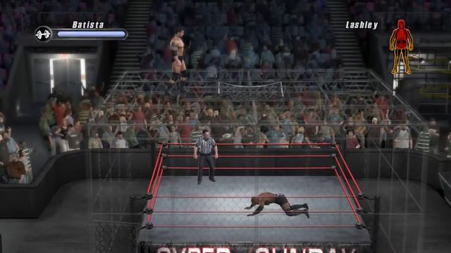 WWE Smackdown vs Raw 2008 Batista vs Bobby Lashley смотреть онлайн