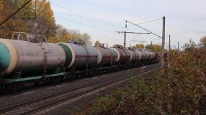 Разные типы и виды вагонов в составе грузового поезда / Кировская область / #РЖД #ВЛ80С