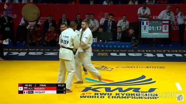 Nazar Nasirov (Russia) & Jacquot Jean Paul (France) 4TH KWU KYOKUSHIN WORLD CHAMPIONSHIP - FINALS