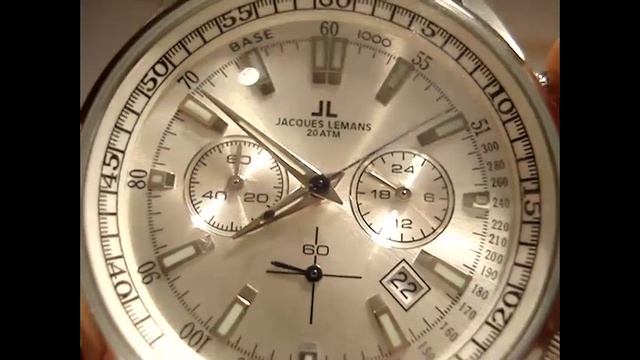 Как работает хронограф в часах Jacques Lemans 1-1830B смотреть онлайн