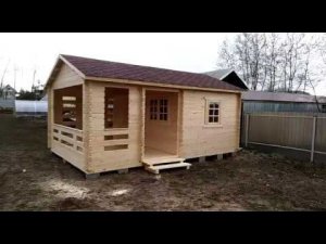 Отзыв о компании "Садовые Домики.Ру", видео летнего домика с беседкой по проекту "Привал" 6х4