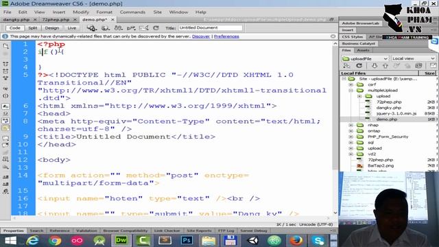 Lập trình PHP: Viết code Upload Multiple File смотреть онлайн