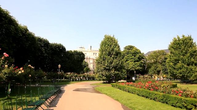 Volksgarten (Фольксгартен) - парк роз в Вене, австрийская столица. смотреть онлайн